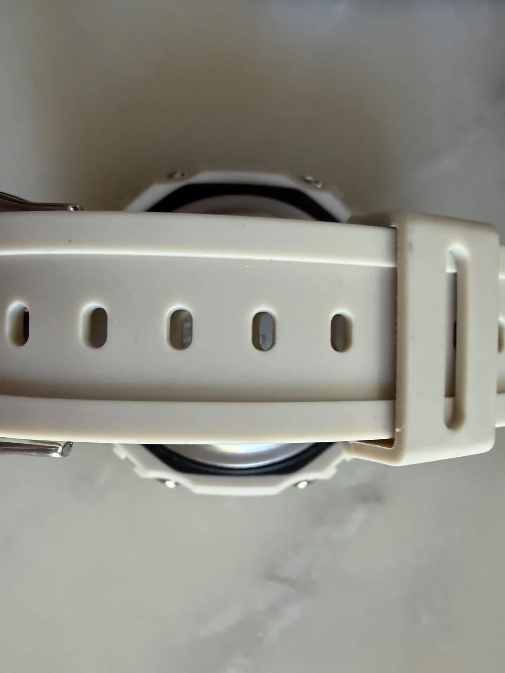Casio G-Shock Cream Case with Blue Dial Watch